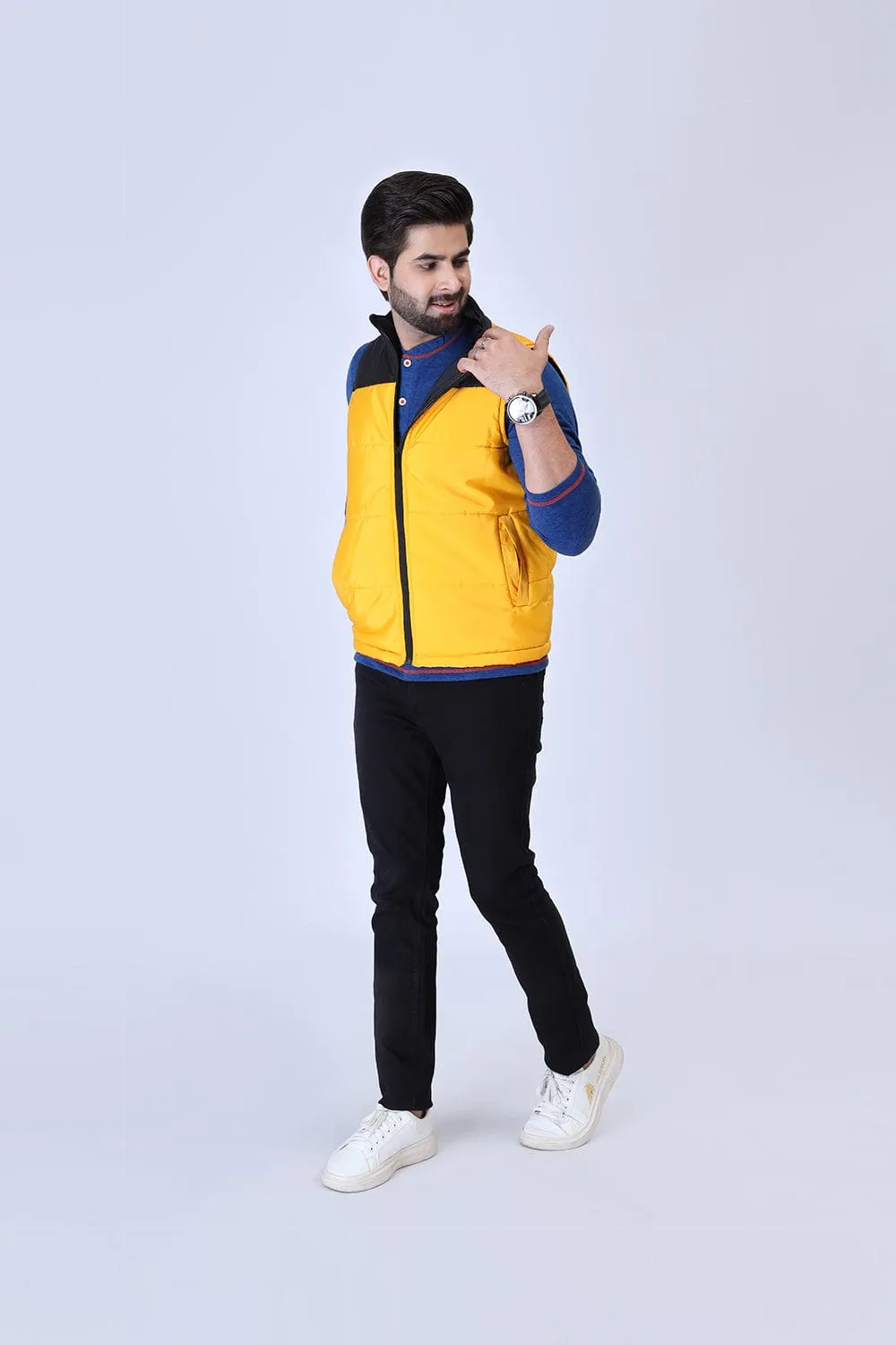 Men's Panelled Sleeveless Jacket