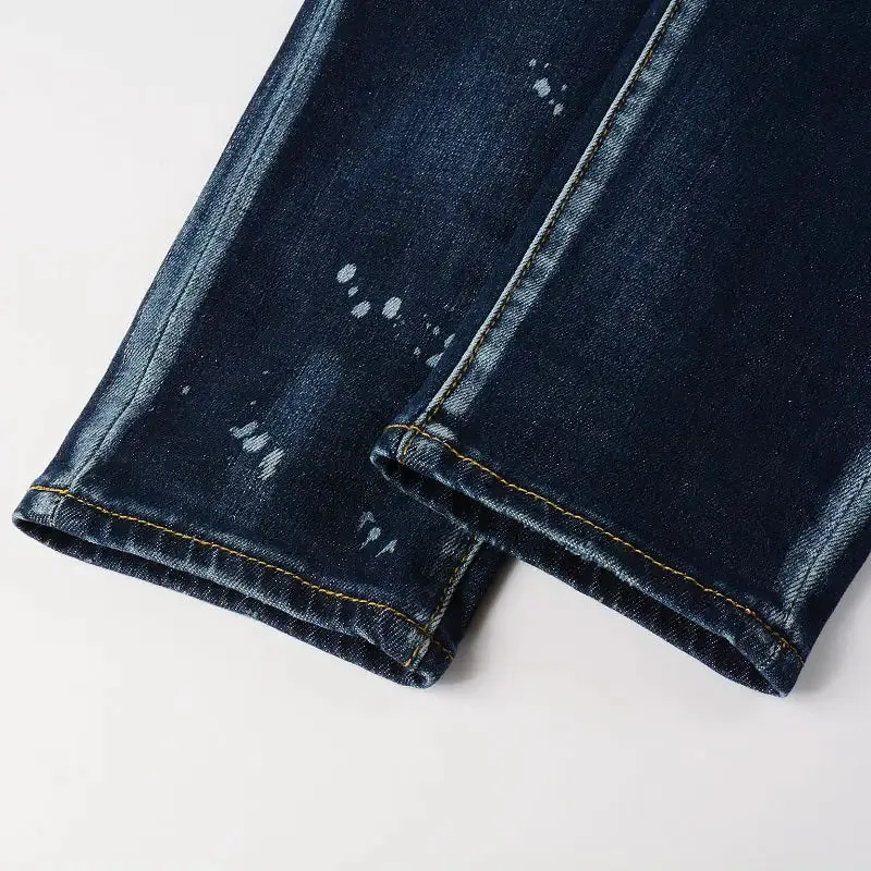 Men's Slim Hole Denim Jeans^