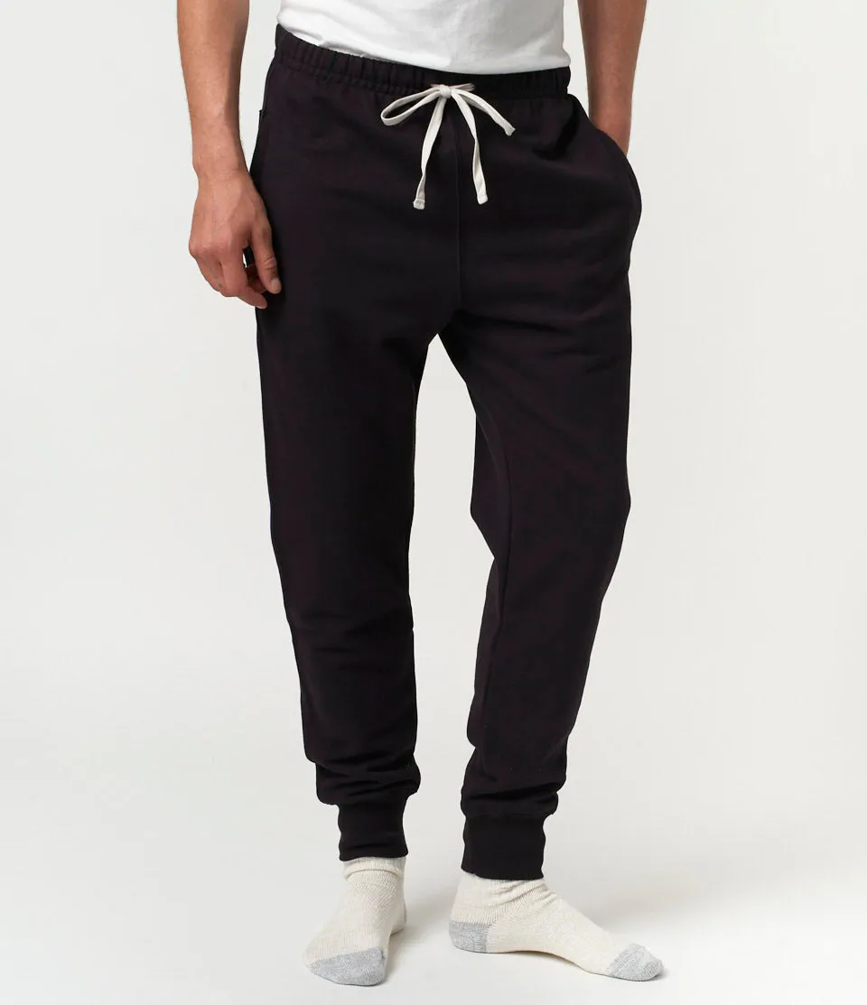 Merz b. Schwanen 359 Classic Loopwheel Sweatpant - Deep Black