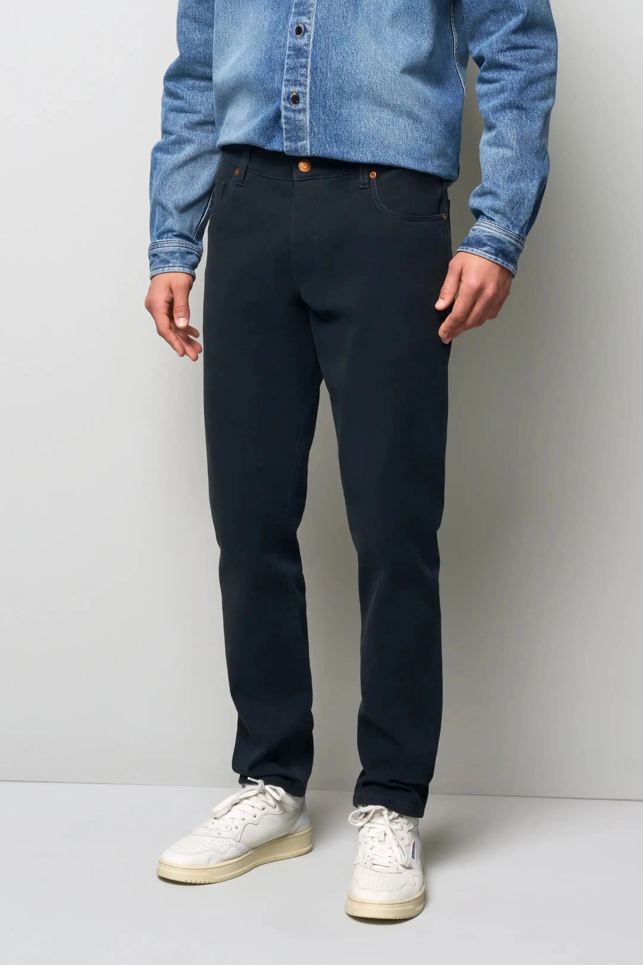 MEYER M5 Jeans - 6188 Cotton Twill Chinos - Blue