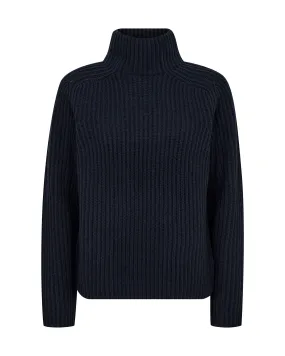 MMThyra Highneck Knit Salute Navy