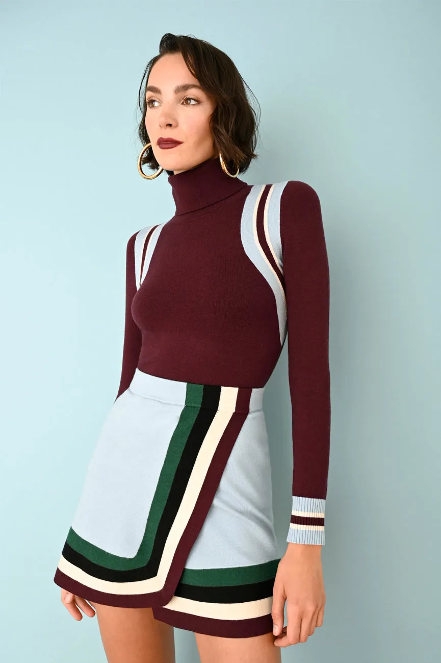 Monogram EcoMerino Chevron Turtleneck