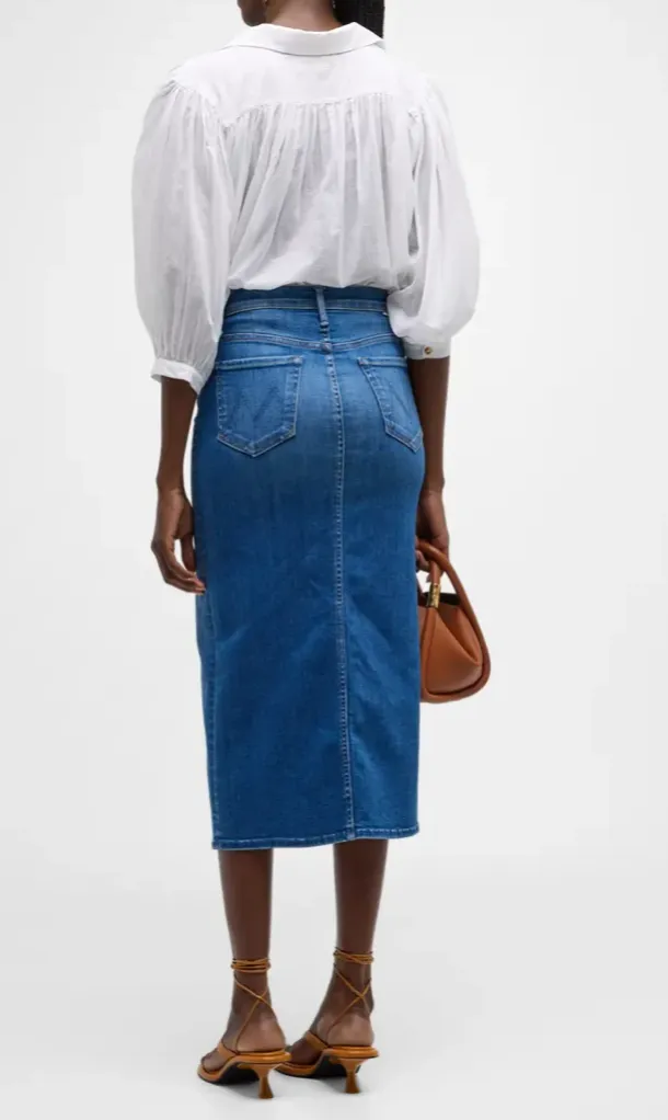 Mother Denim Reverse Pencil Pusher Skirt Hue Are You?