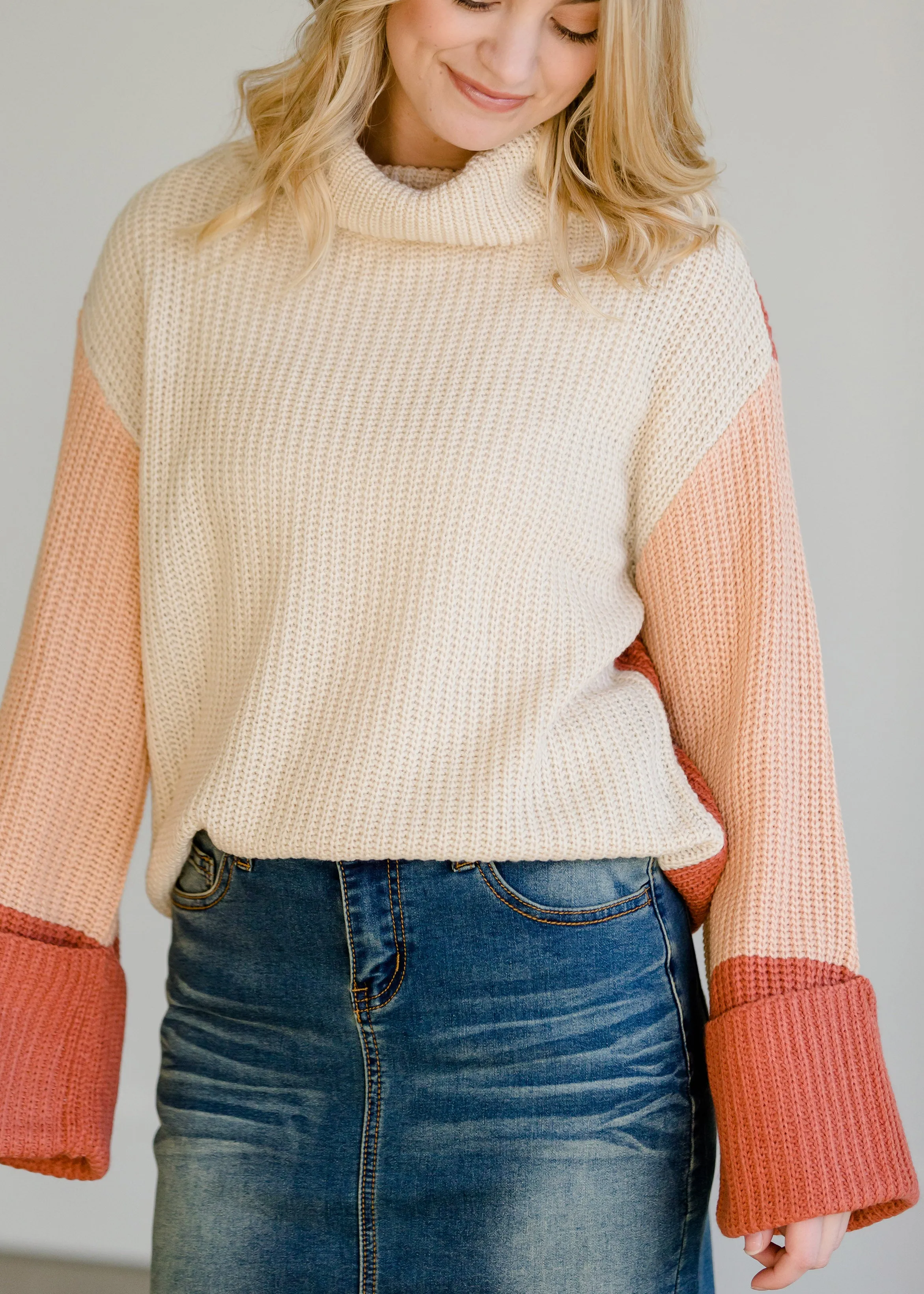 Multi Color Turtleneck Sweater - FINAL SALE