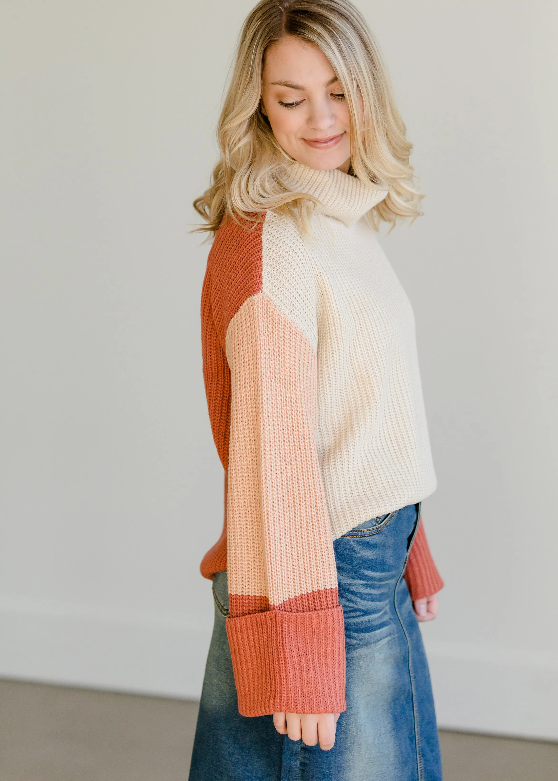 Multi Color Turtleneck Sweater - FINAL SALE