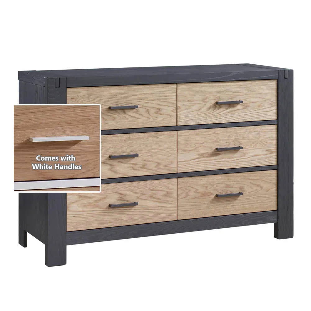 Natart Rustico Moderno Double Dresser