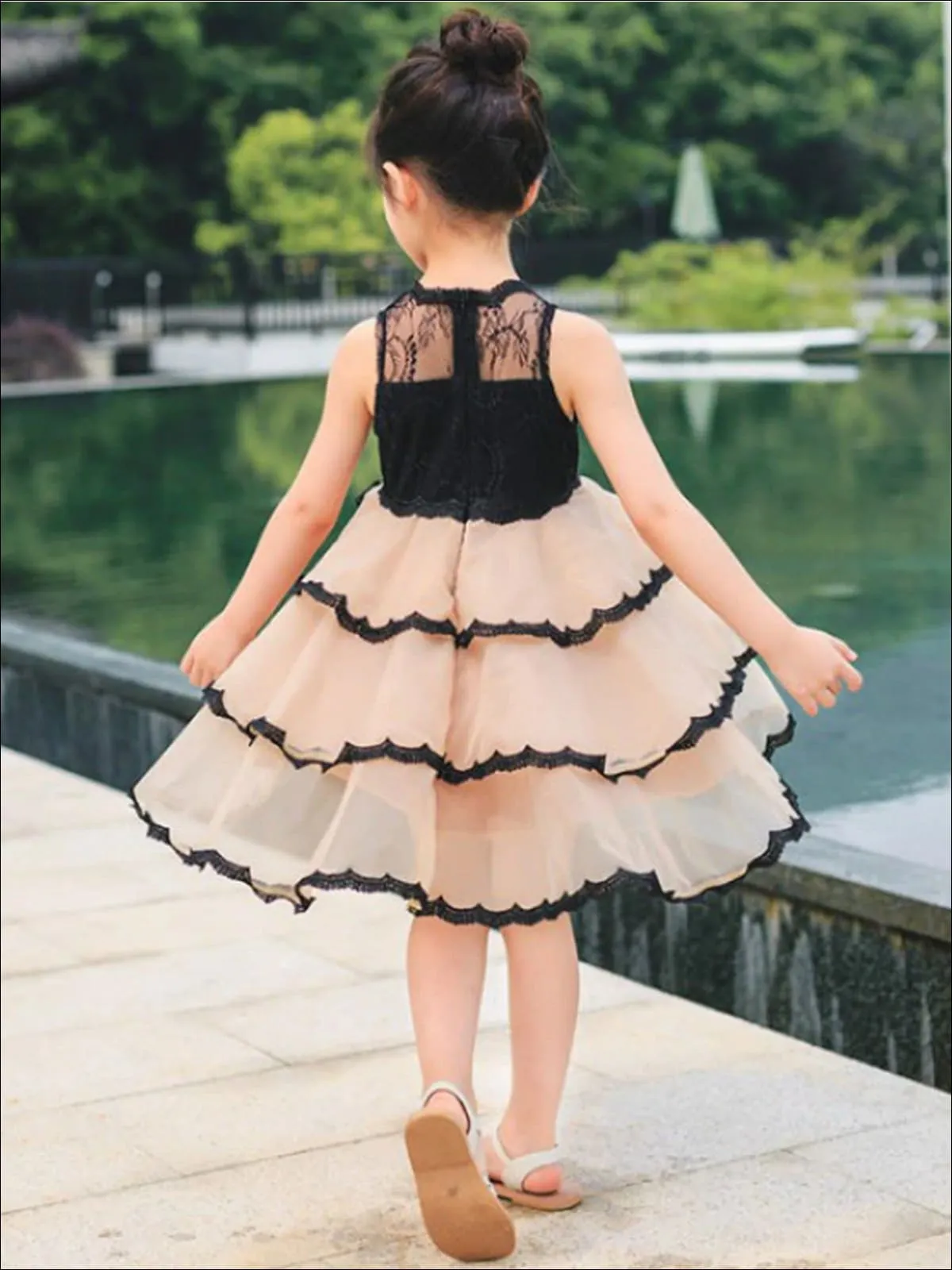 Nature's Blessings Tiered Tulle Party Dress