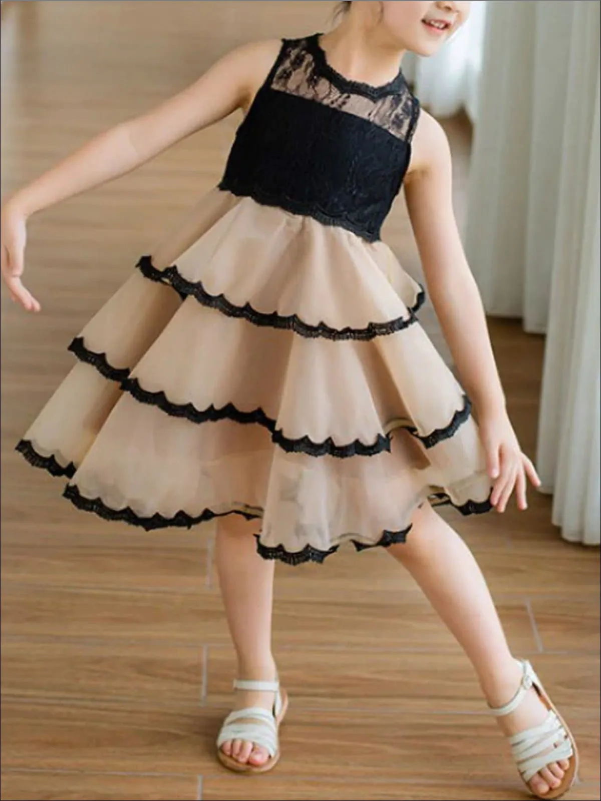 Nature's Blessings Tiered Tulle Party Dress