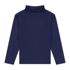 Navy Pima Cotton Turtleneck