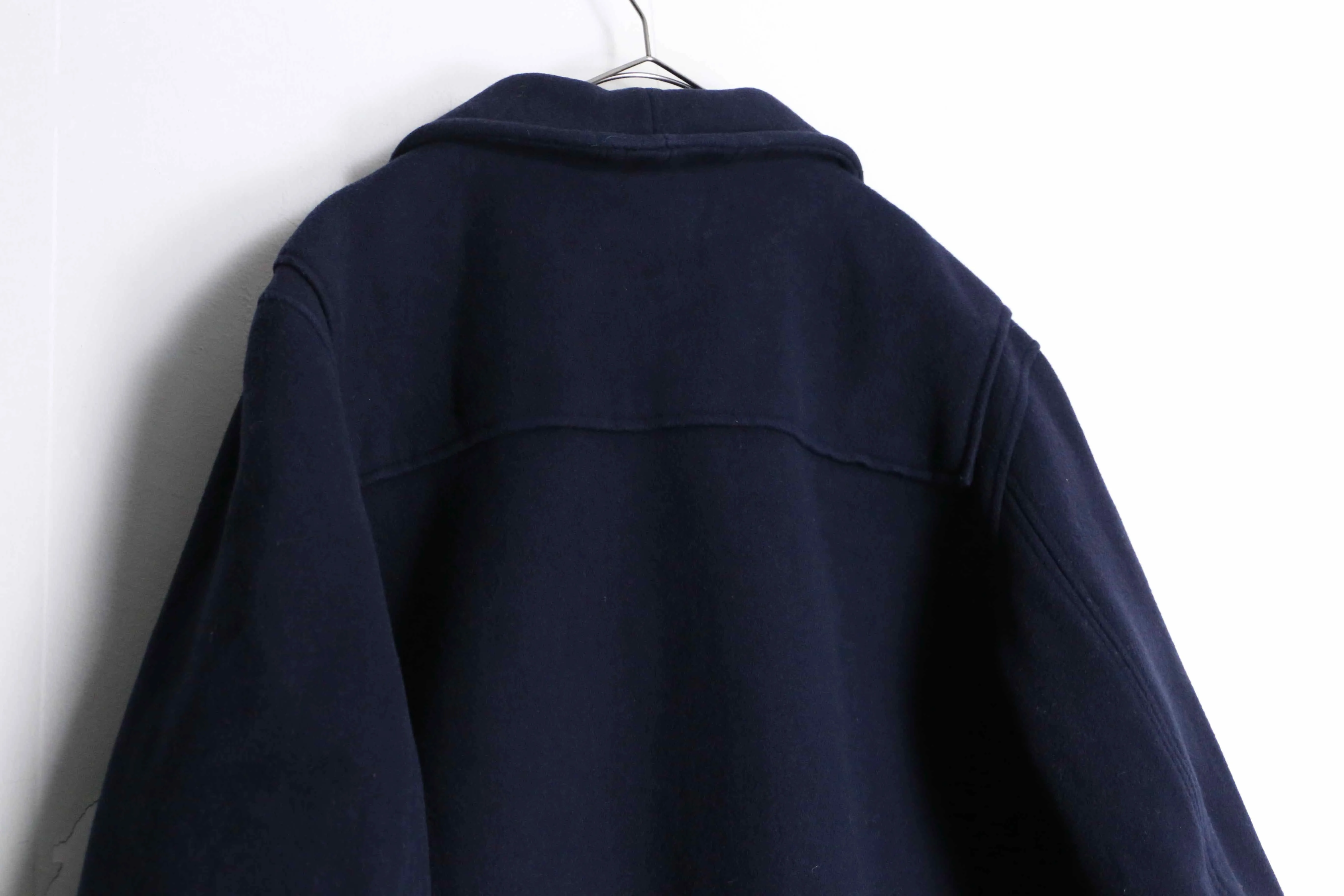 navy wool deformation duffle coat