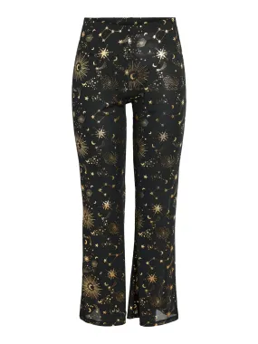 Noisy May - Celestial Print Metallic Mesh Flares