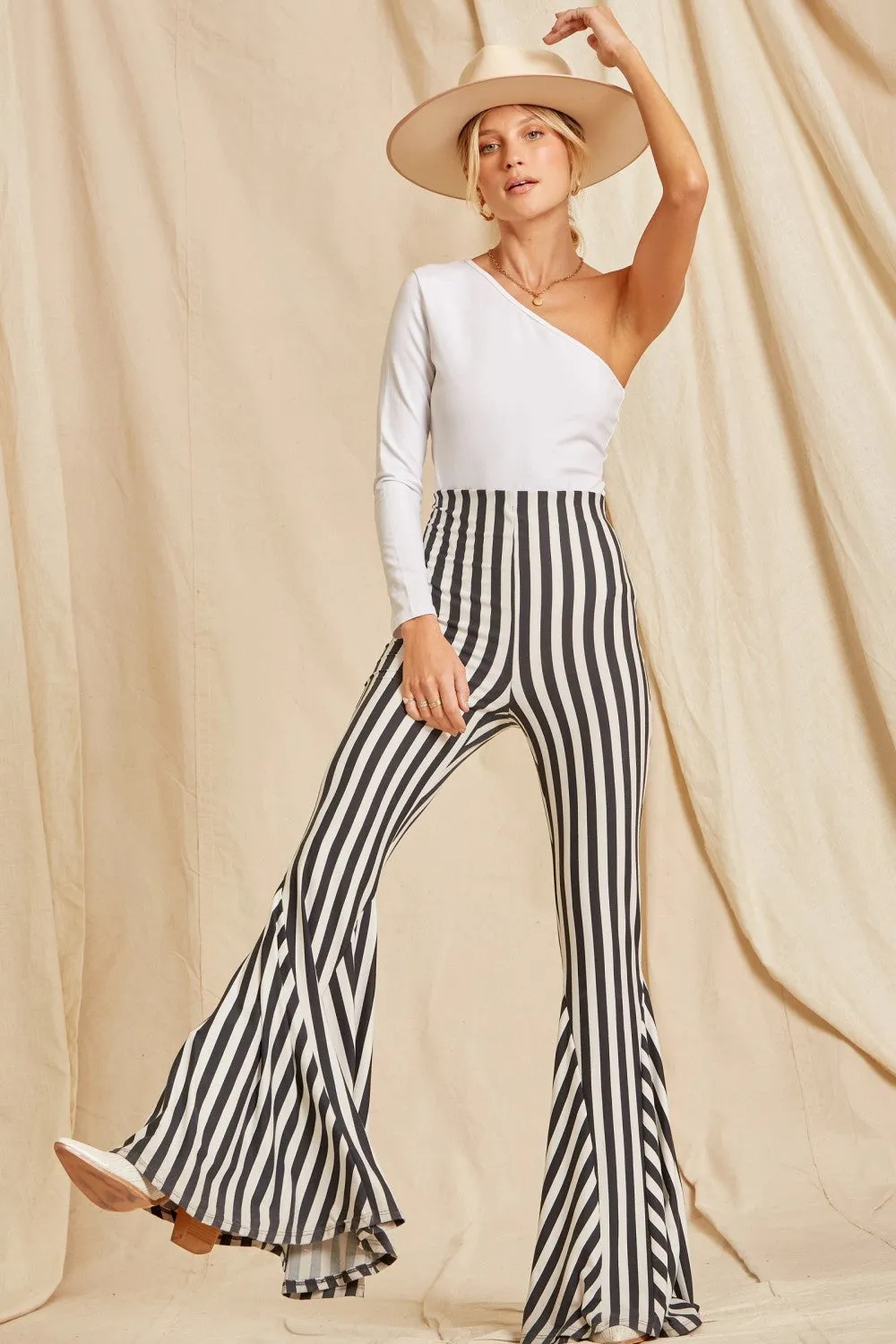 Paige Striped Bell Bottoms