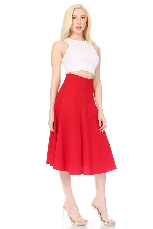 Paneled Aline Midi Skirt