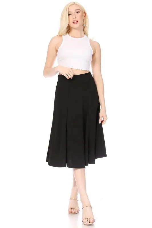 Paneled Aline Midi Skirt