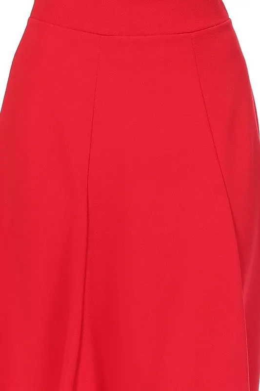 Paneled Aline Midi Skirt