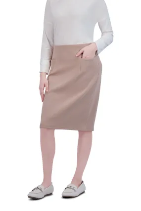 Perfect Fit Pencil Skirt 22" - Mushroom (final-sale)