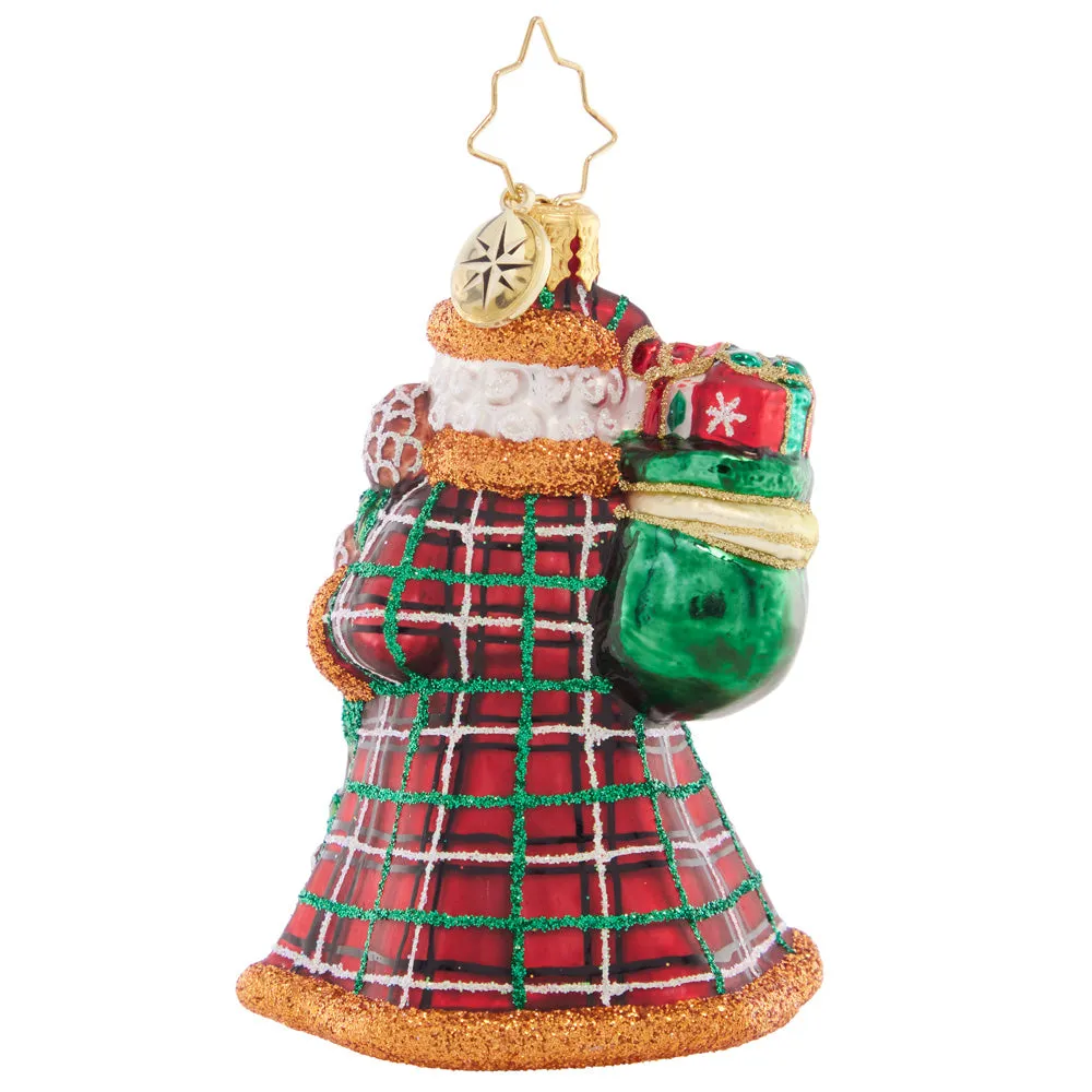 Perfectly Plaid Santa Gem