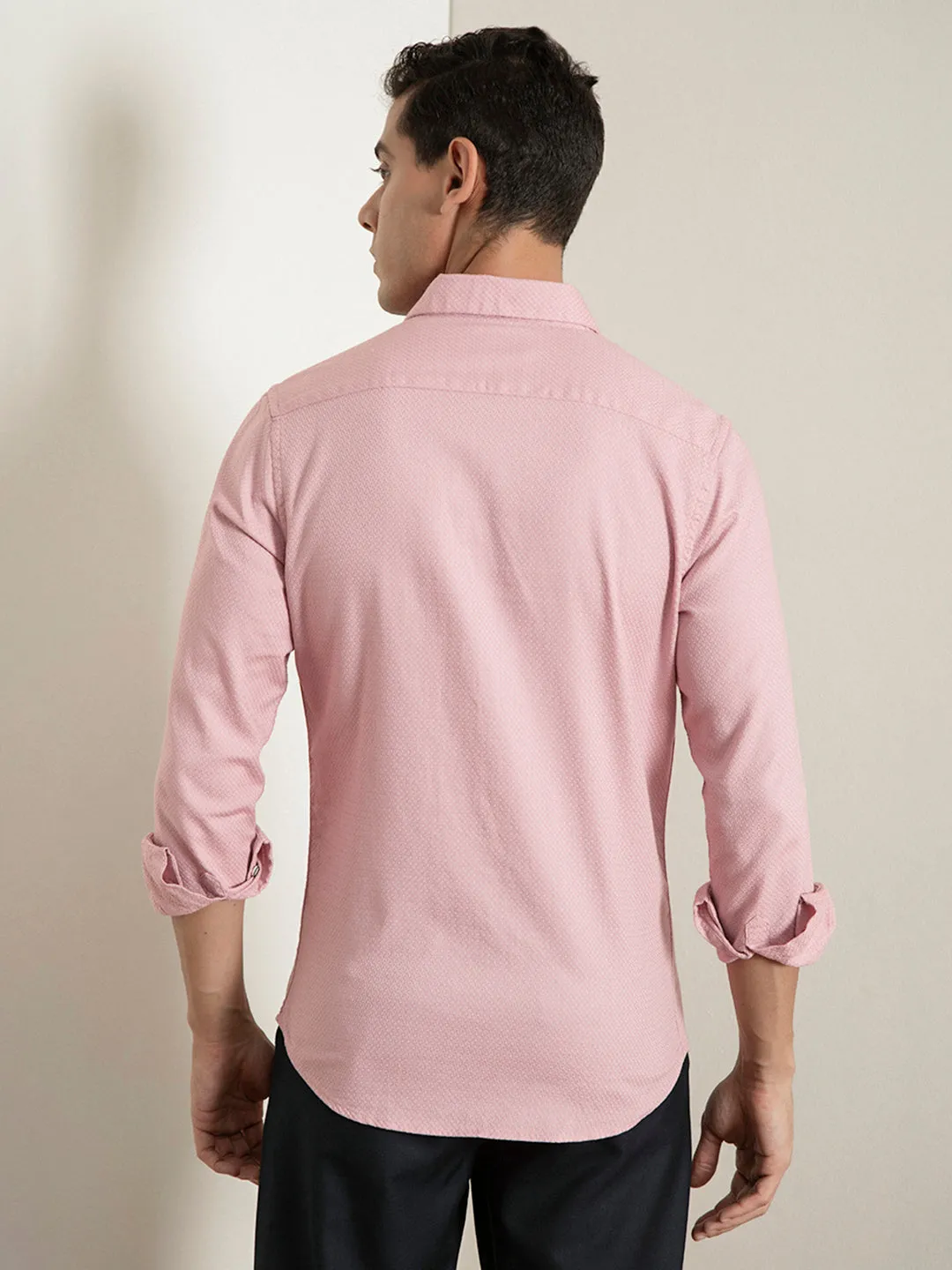 Pink Plain Cotton Shirt