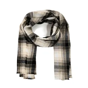 Plaid Print Oblong Scarf