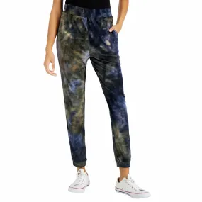 PLANET GOLD - High Rise Tie-Dyed Velour Sweatpants