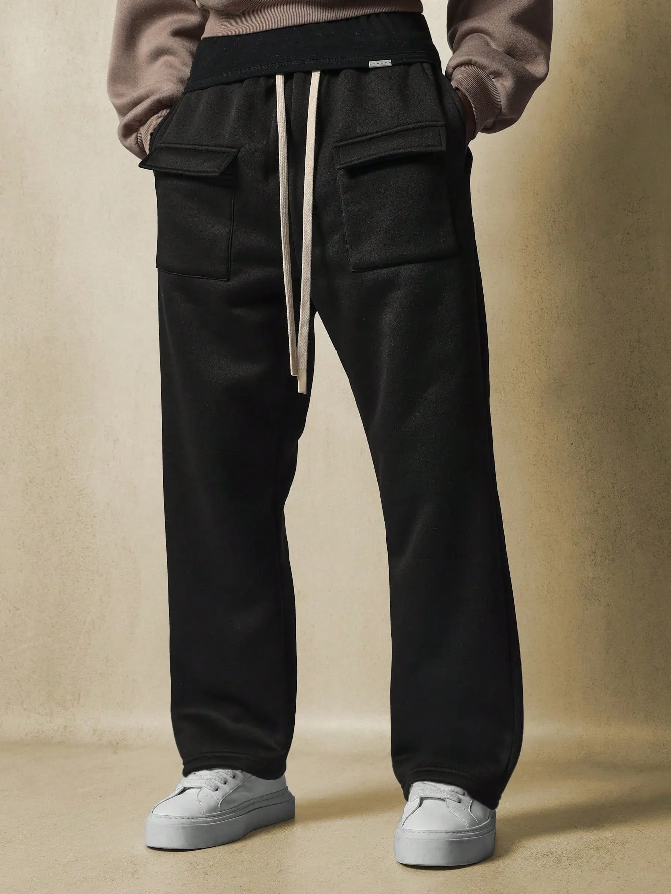 Pull On Straight Fit Multi Pocket Sweatpants