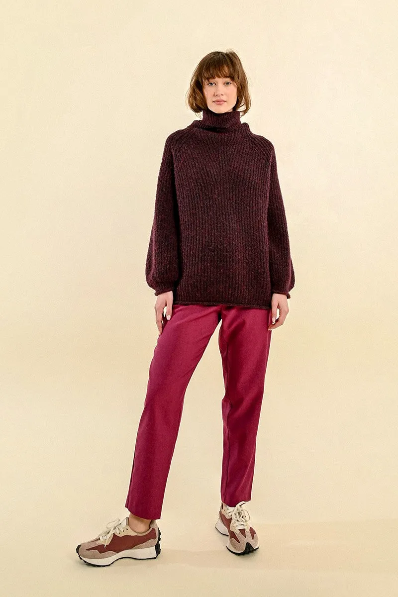 Purple Blend Turtleneck Sweater