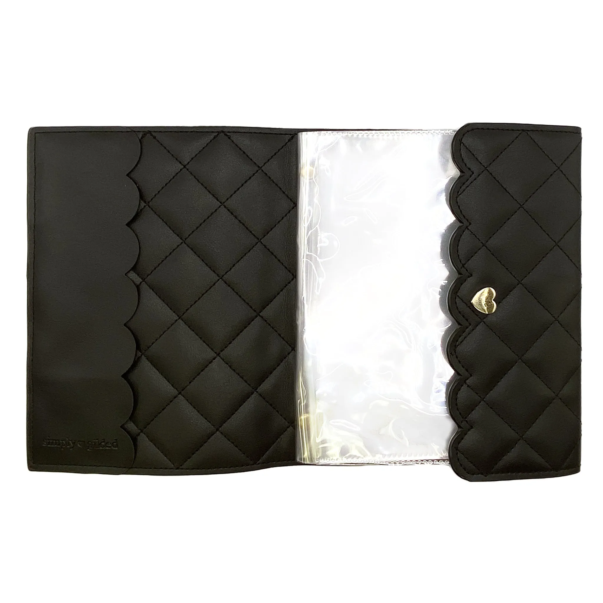 Quilted Black Large Album (light gold hardware)