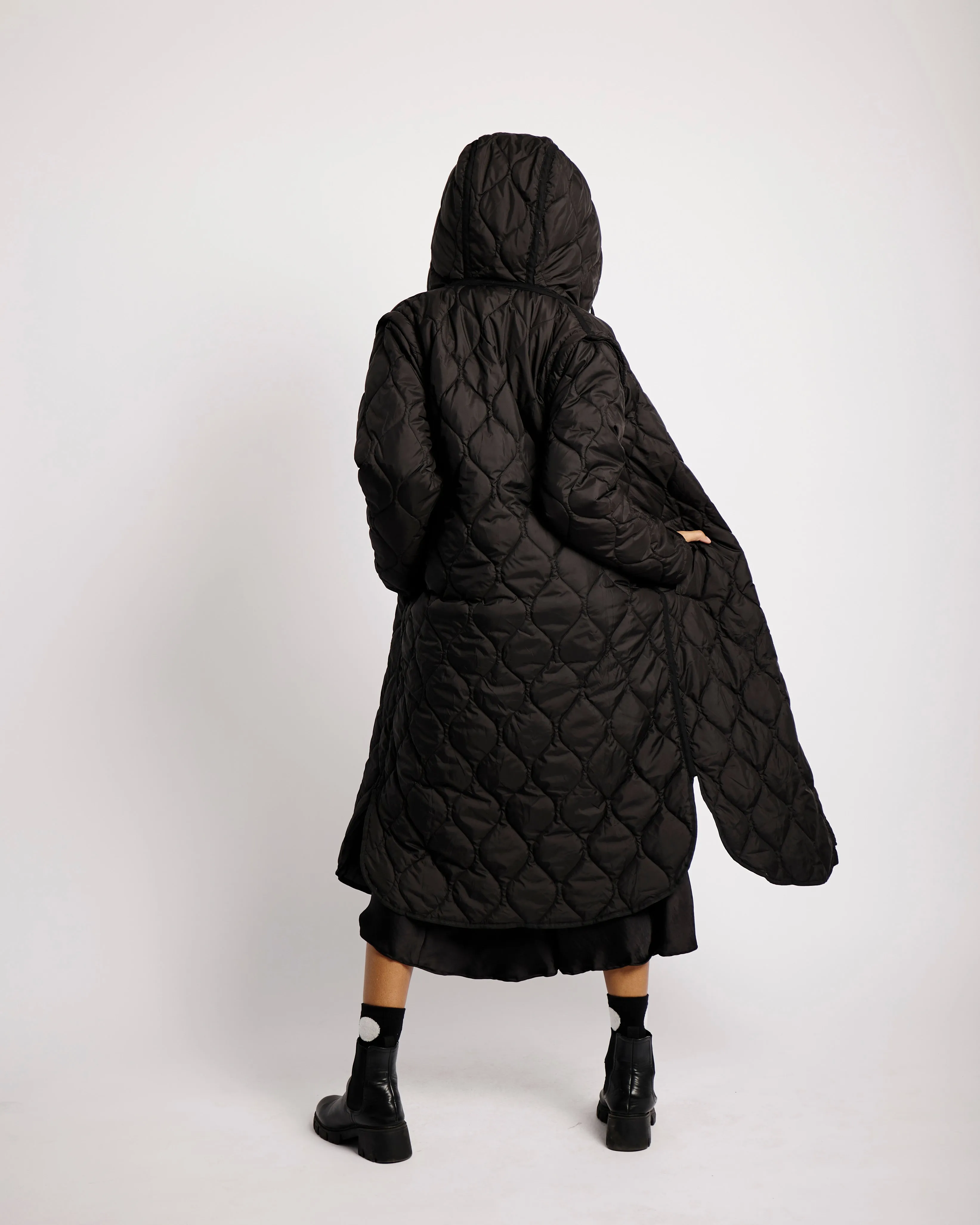 Quilted Puffer in Black