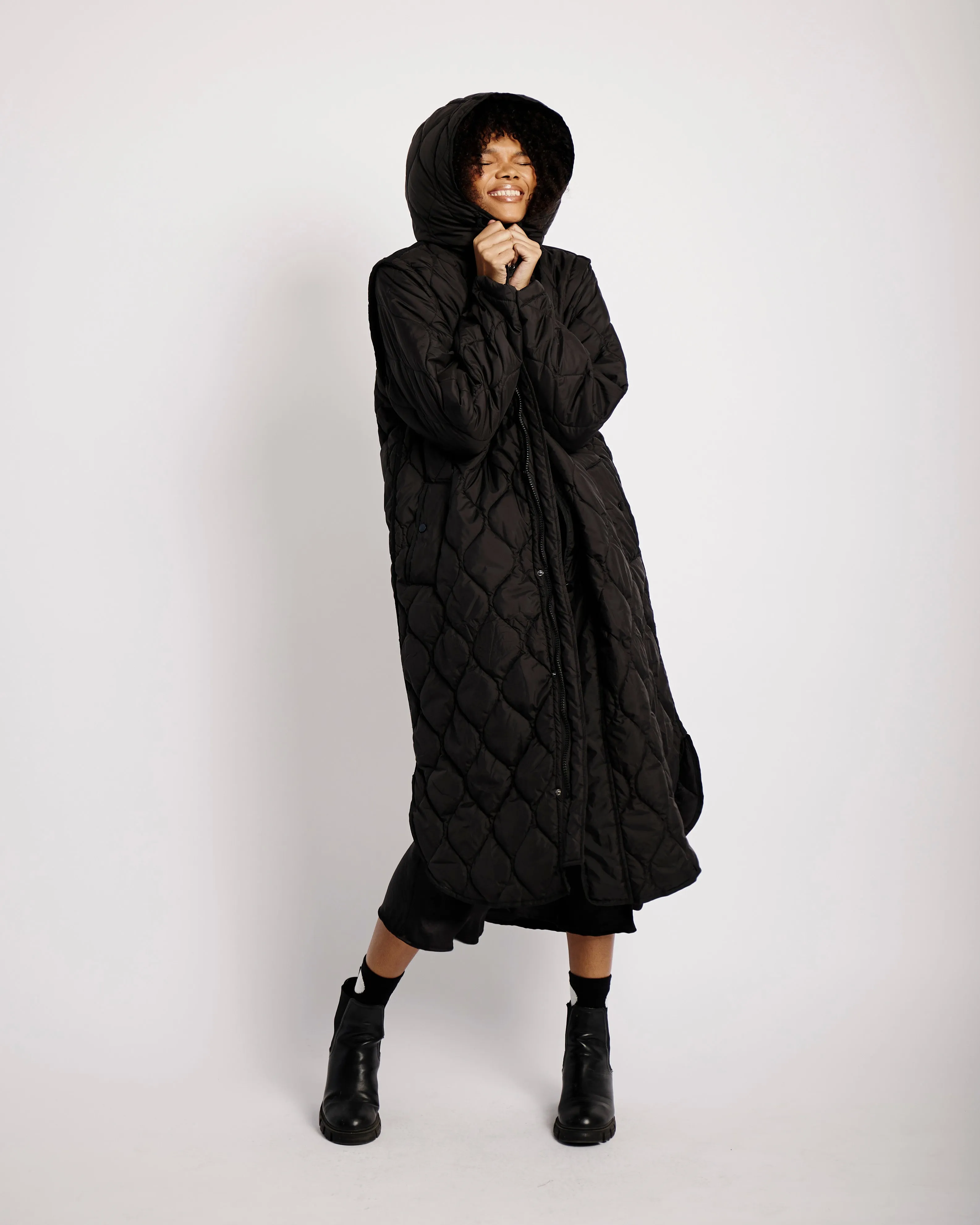 Quilted Puffer in Black