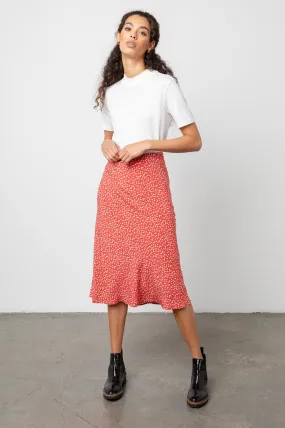 Rails - Anya Midi Skirt in Carmine Daisies