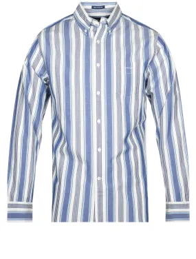 Regular Fit Multistripe Oxford Shirt College Blue