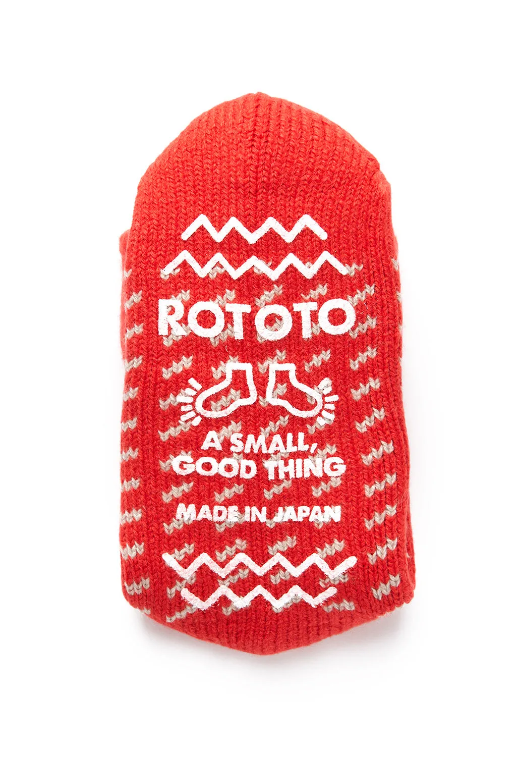 ROTOTO Comfy Room Socks Bird'S Eye - Scarlet