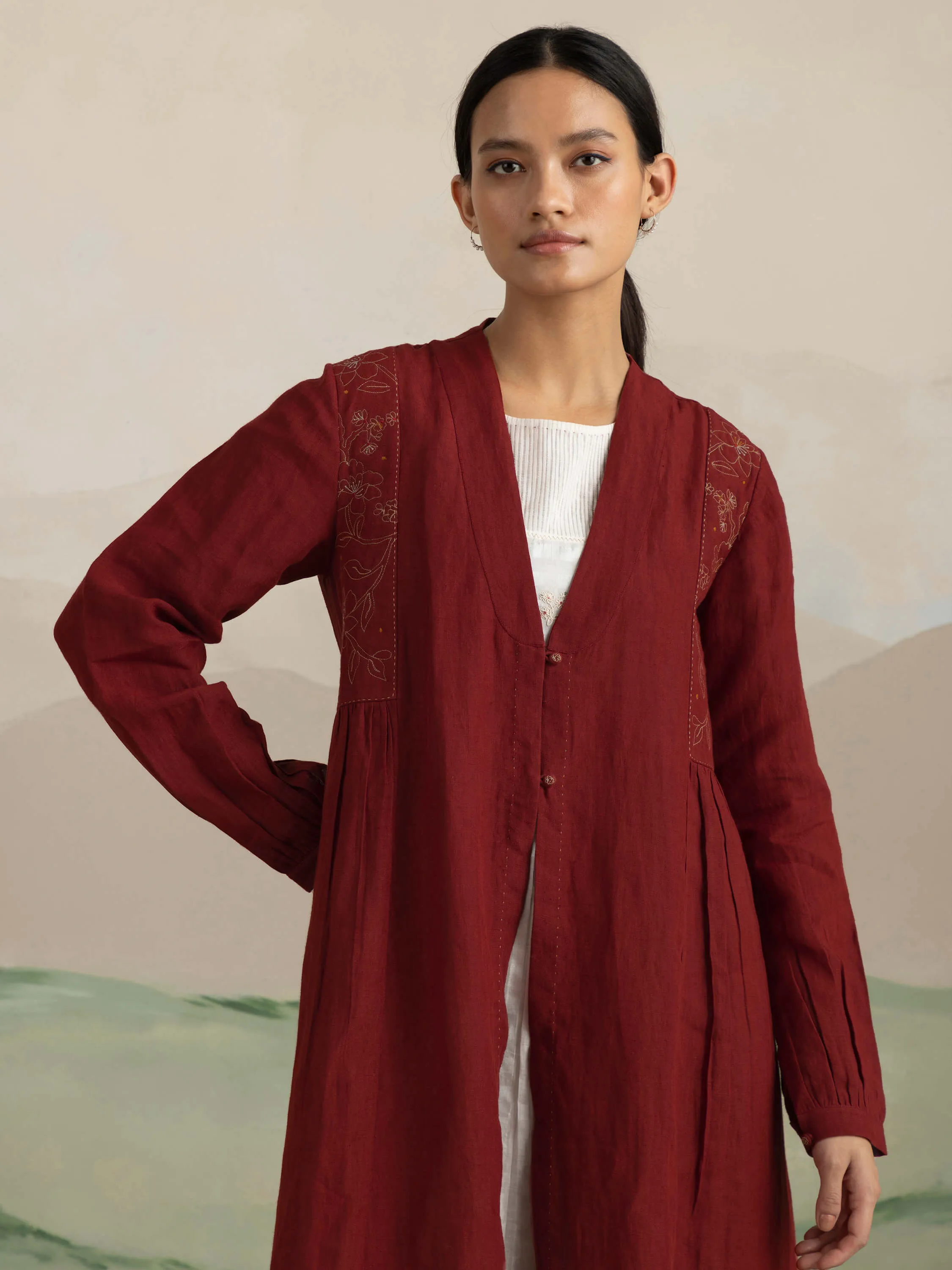 Ruby Linen Overlay