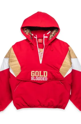 SAVS x Adapt :: Gold Blooded SFC (Men's Red/Gold Stadium Jacket)