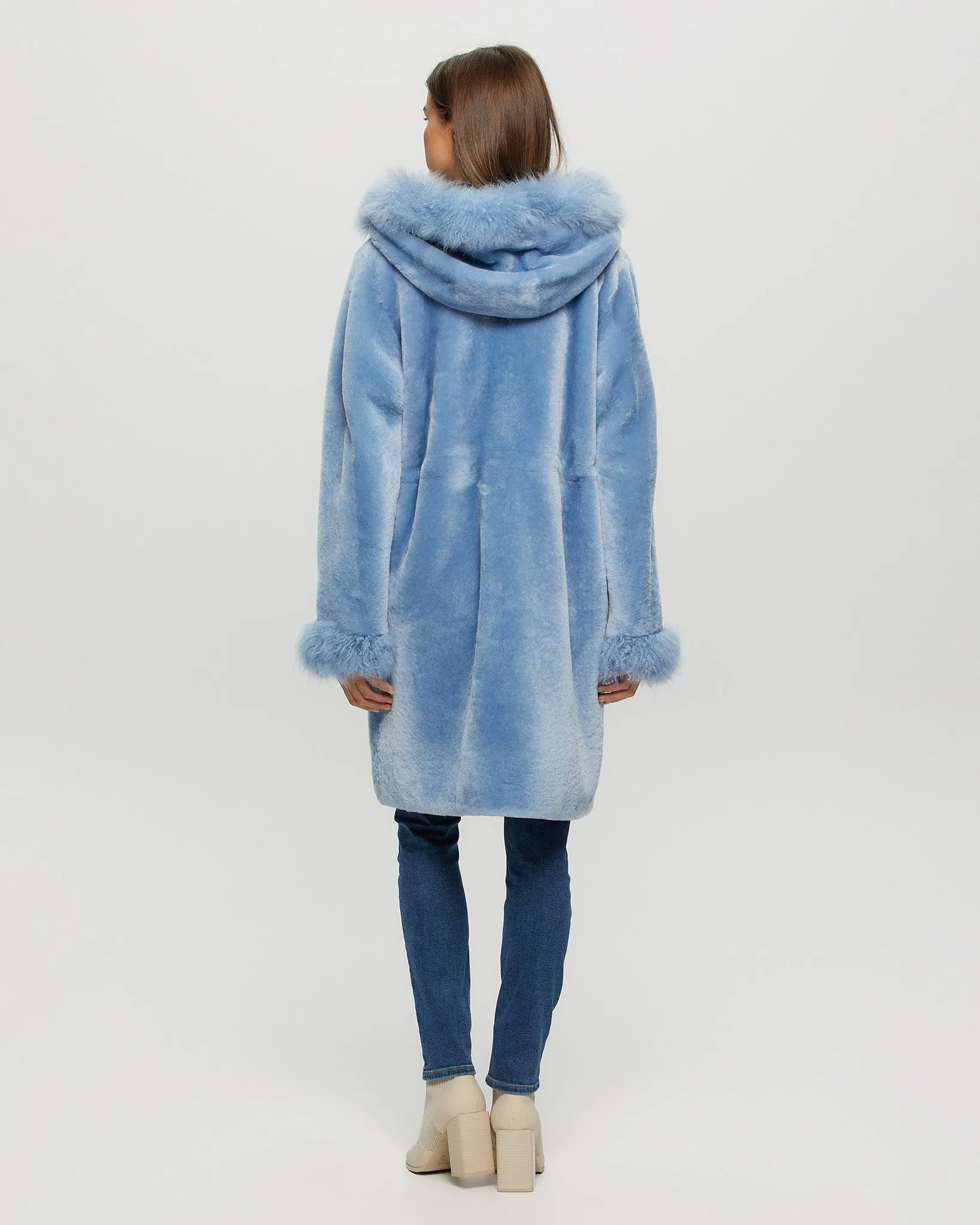 Shearling Lamb Parka with Select Cashmere Goat Trim and Cuffs