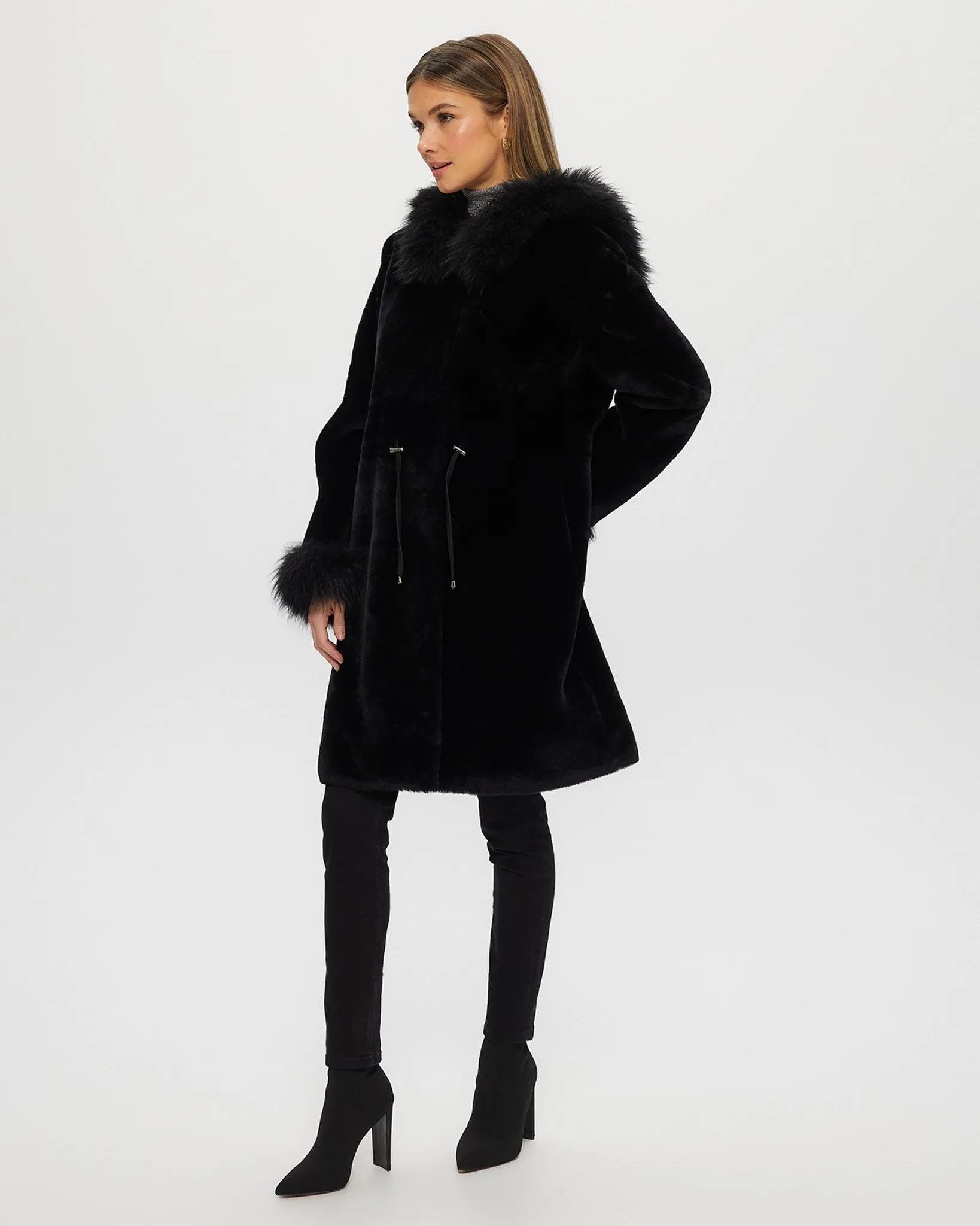 Shearling Lamb Parka with Select Cashmere Goat Trim and Cuffs