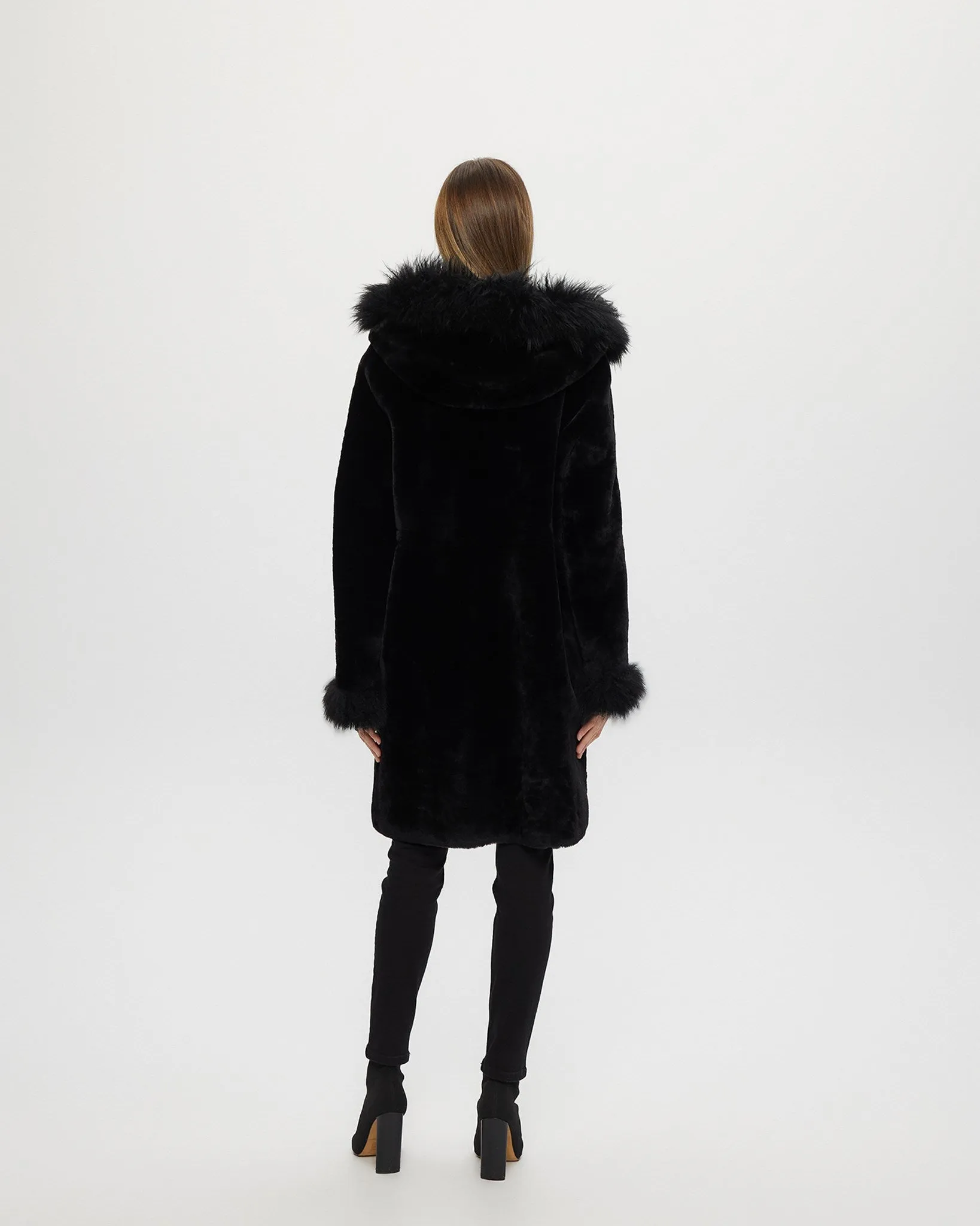 Shearling Lamb Parka with Select Cashmere Goat Trim and Cuffs