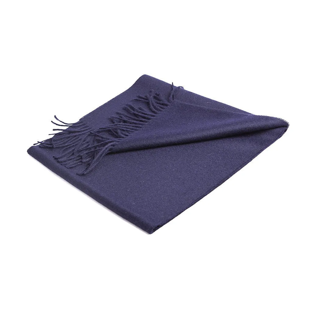 Signature Baby Alpaca Scarf in Navy