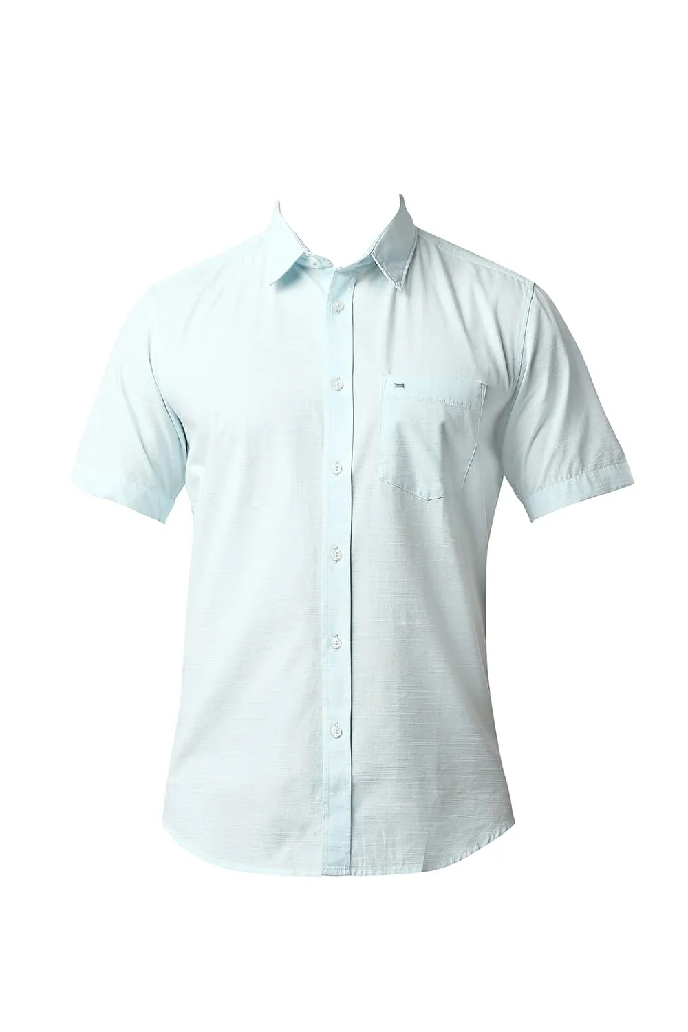 Slim Fit Slub Halfsleeves Shirt