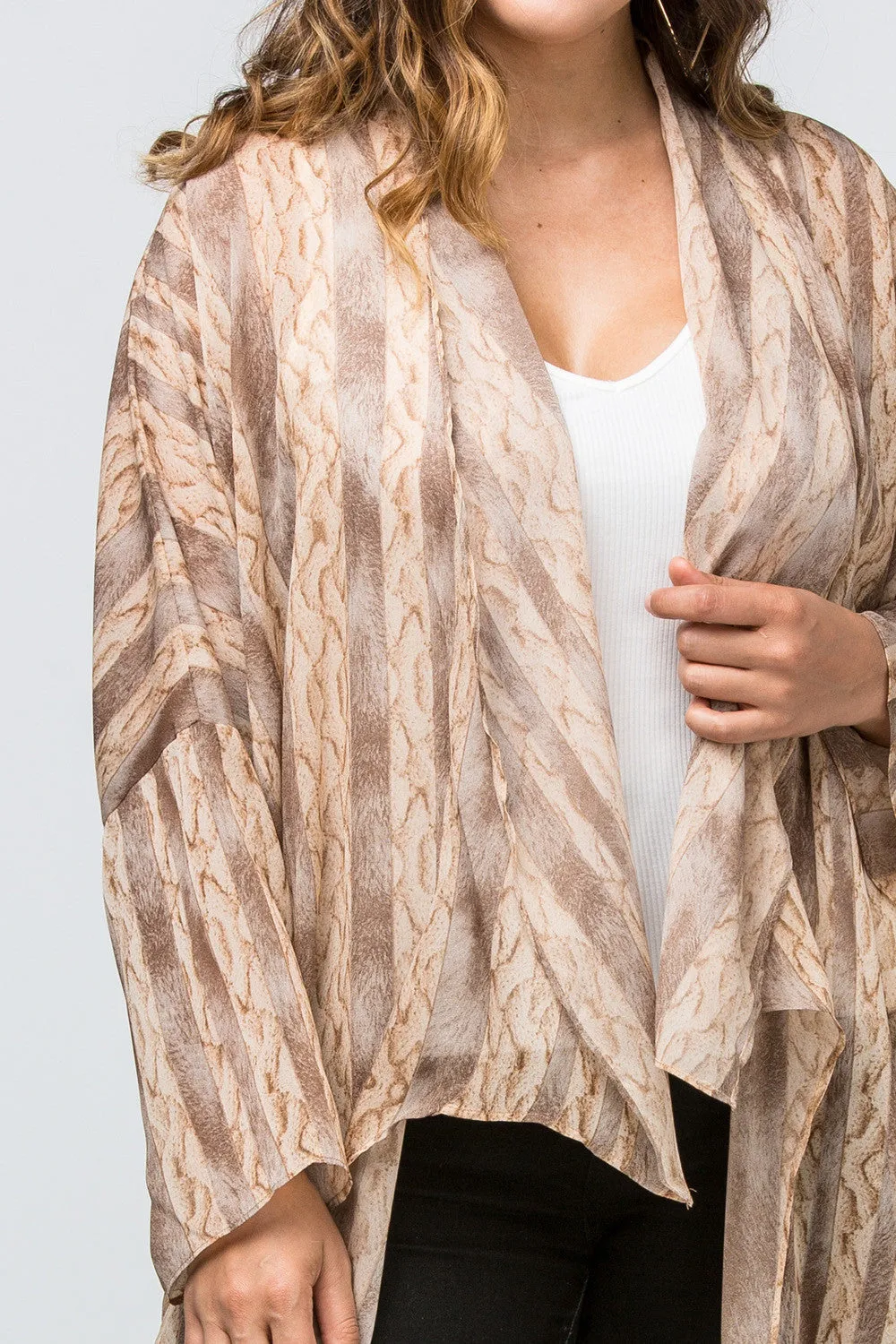 Snake Skin Kimono Duster