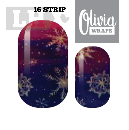 Snowy Sunset Nail Wraps