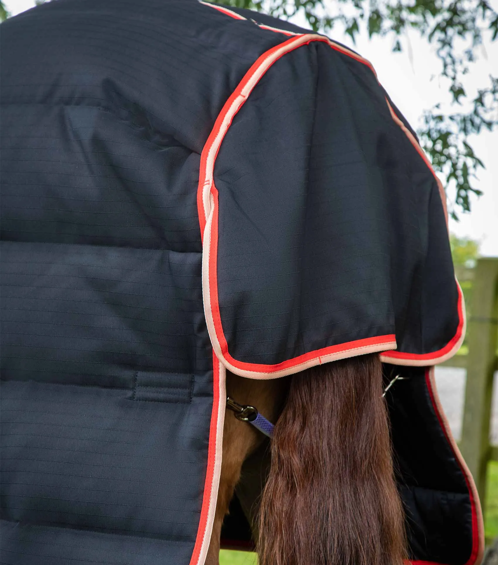 Stable Buster 450g Stable Rug with Neck Cover Black