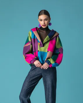 Stella Hooded Colorblock Sweater