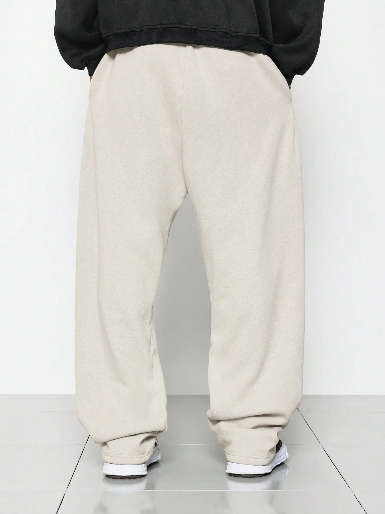 Straight Fit Sweatpants With Embroidery