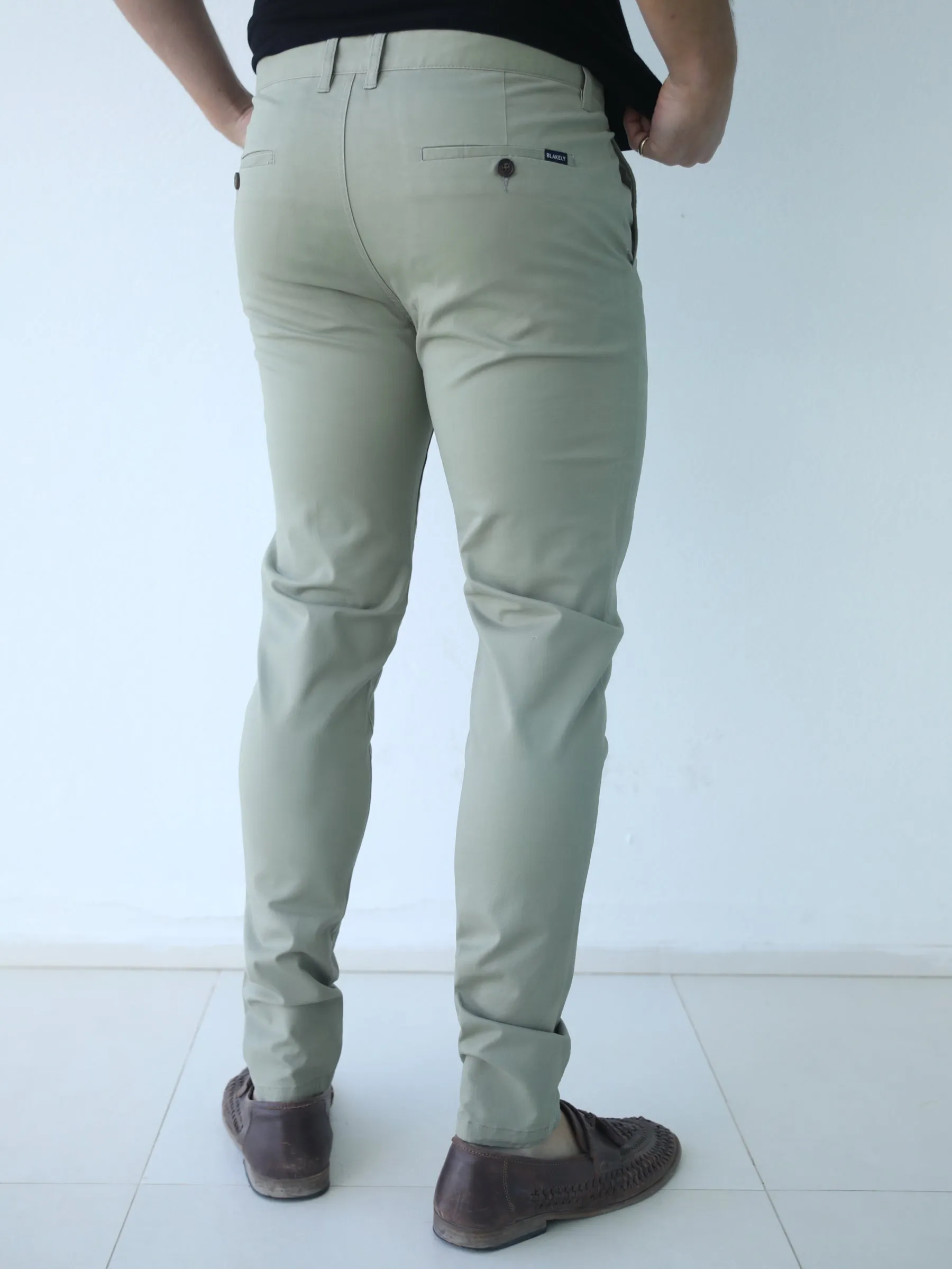 Stretch Chinos - Sage Green