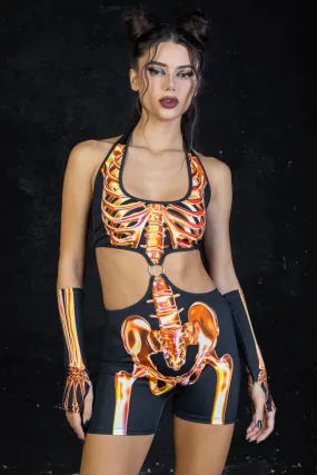 Sunstone Skeleton O-Ring Halter Romper