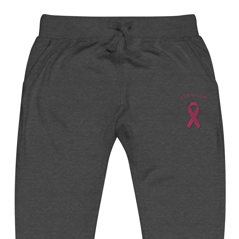 Survivor Pink Ribbon Fleece Sweatpants