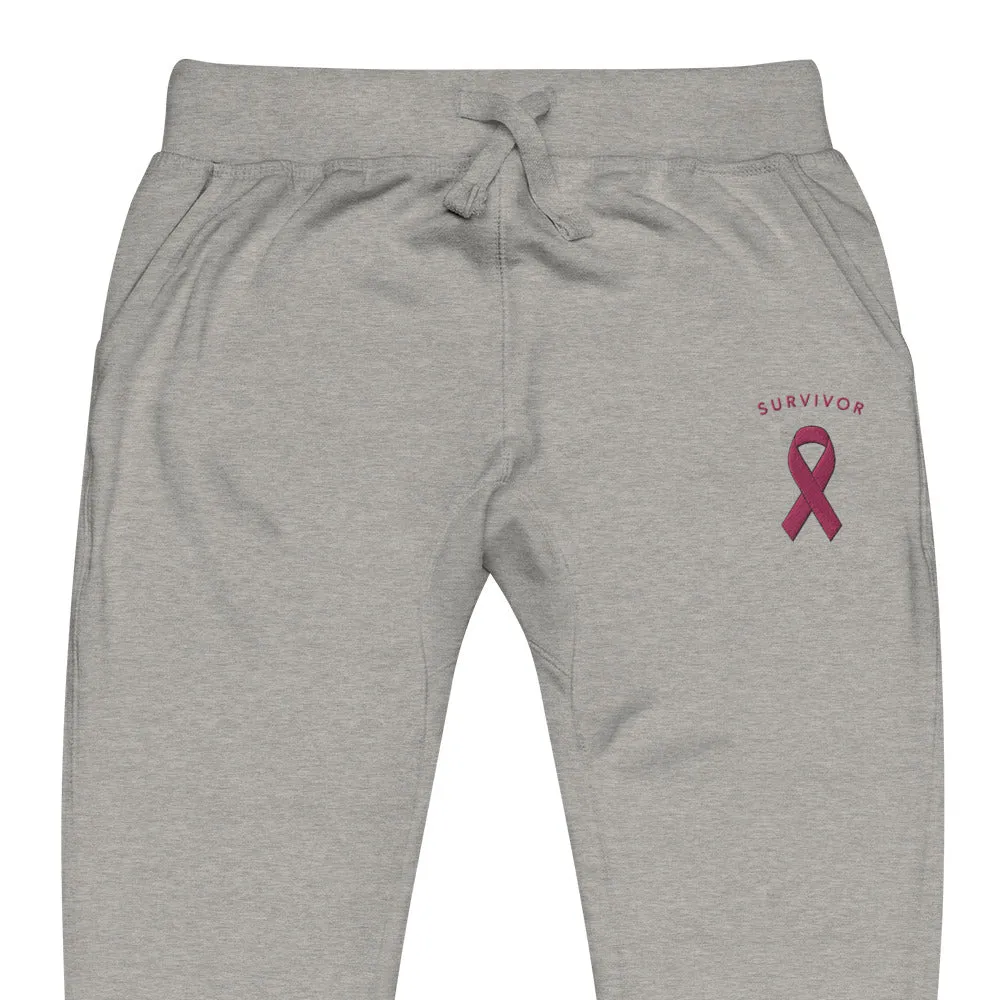 Survivor Pink Ribbon Fleece Sweatpants