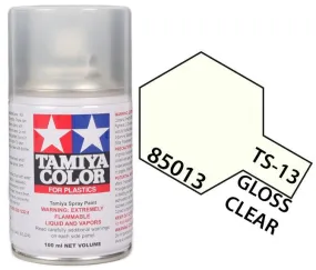 Tamiya 85013 TS-13 Gloss Clear Top Coat Lacquer Spray Paint 100ml TAM85013