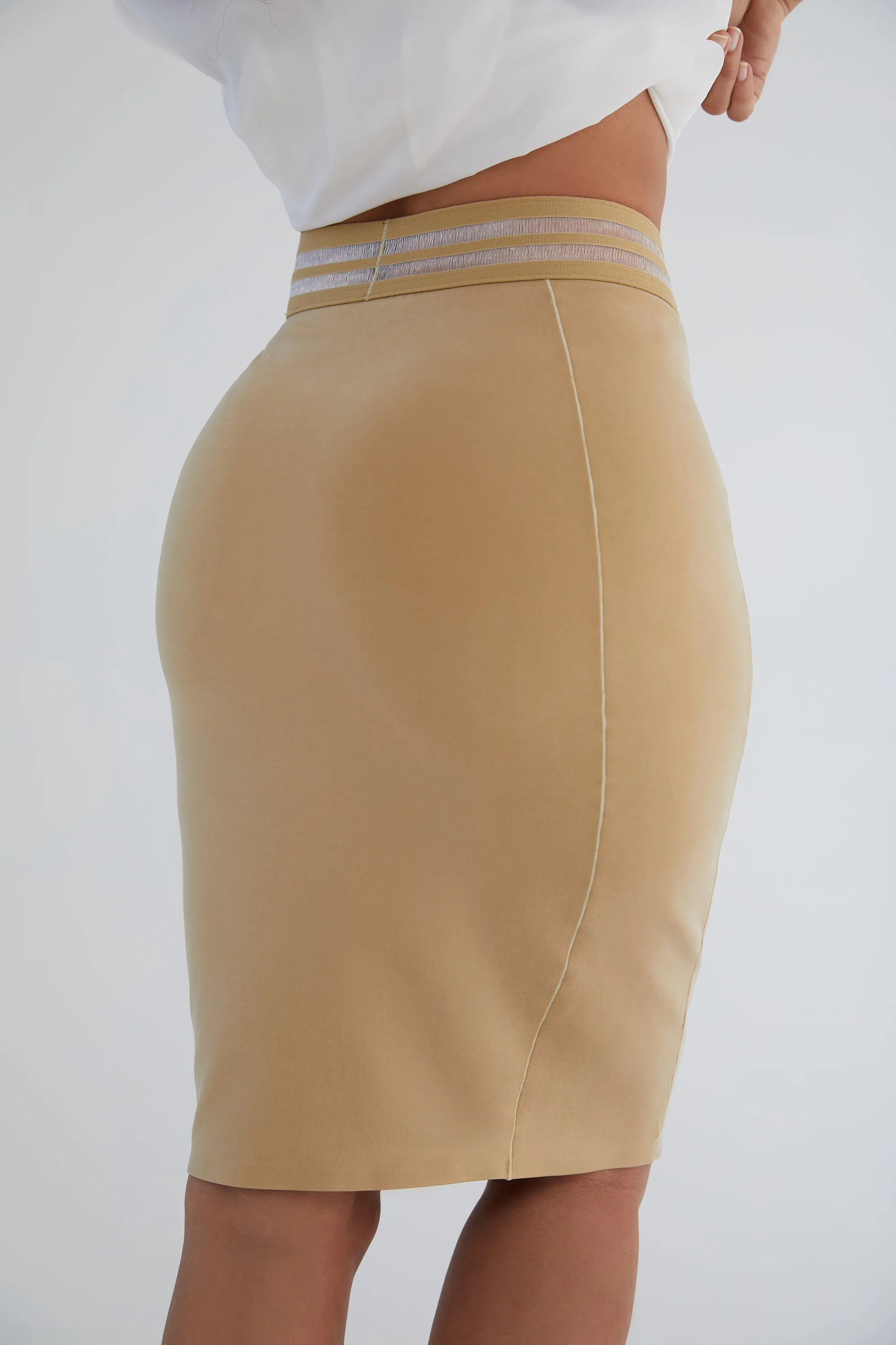 The Better Skirt: Pencil - Magic Double Knit - Camel